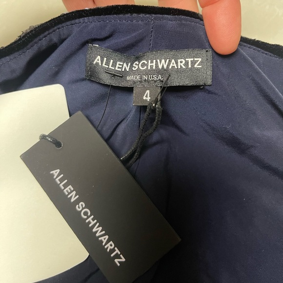 NWT Allen Schwartz Navy Sequin Skirt - Picture 3 of 4